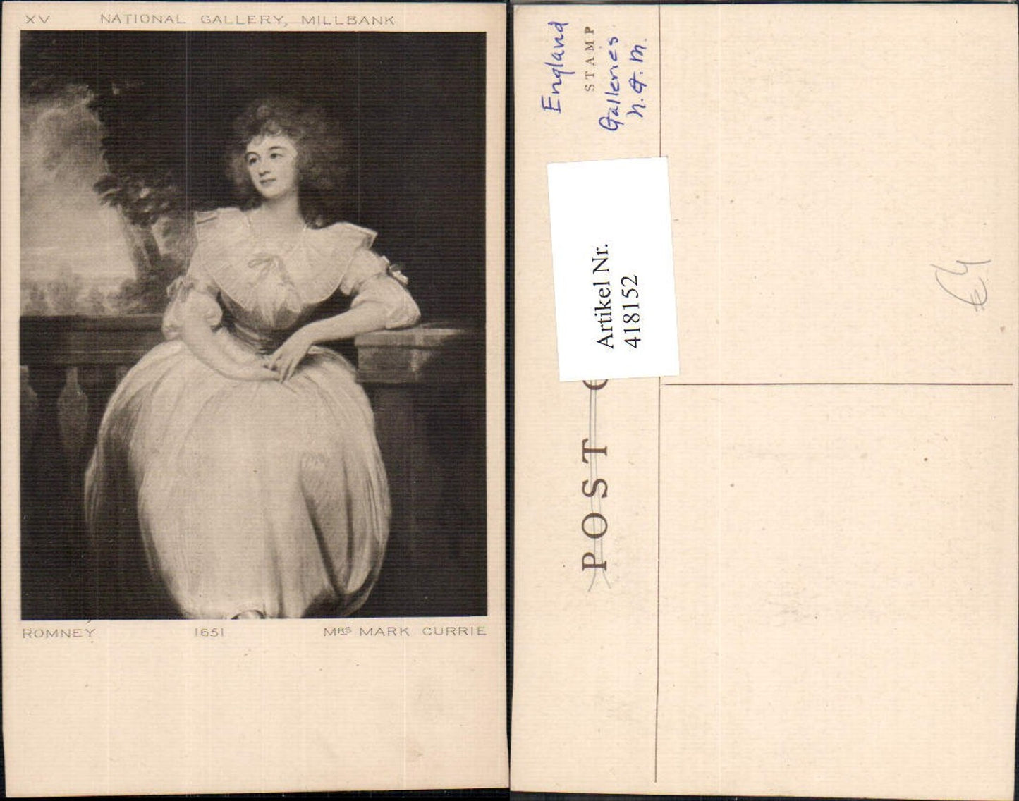 418152, Artist Ak Romney Mrs Mark Currie Art Science