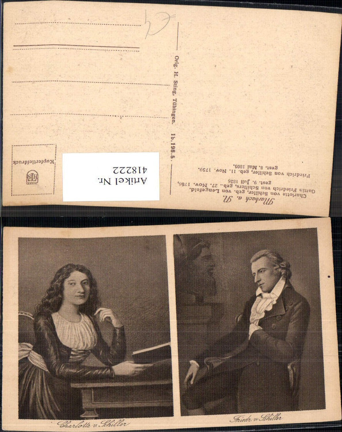 418222, Charlotte von Schiller, Friedrich Schiller, Art, Science