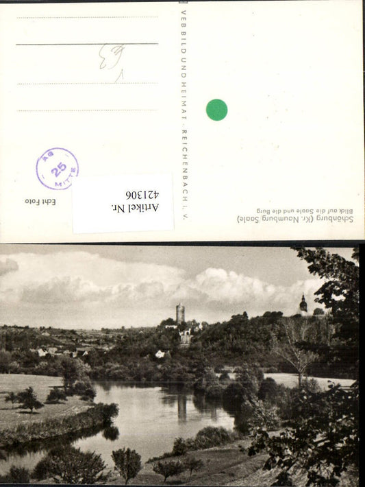 421306, Schönburg View of the Saale and castle pub VEB