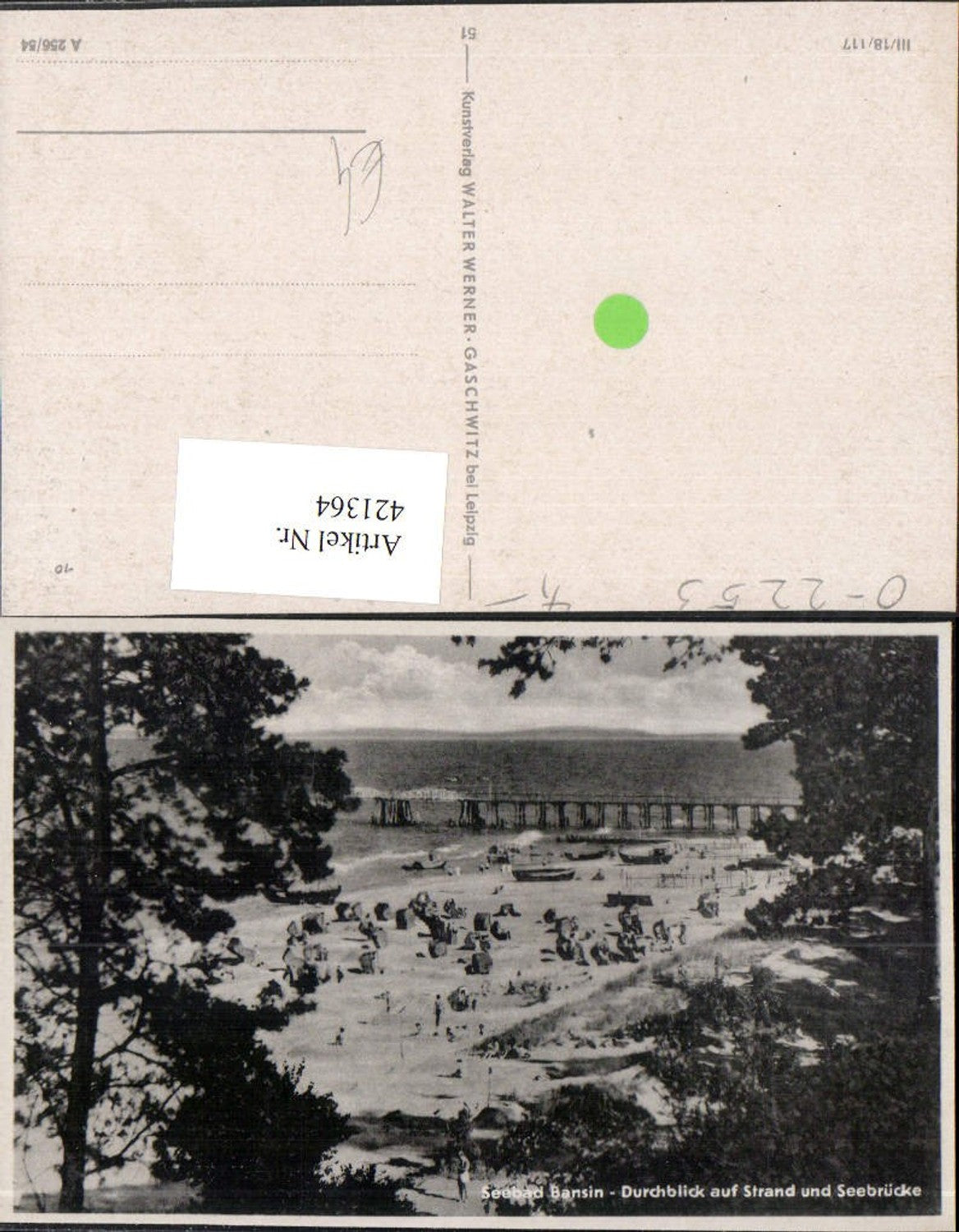 421364, Bansin seaside resort, view of the beach and pier 