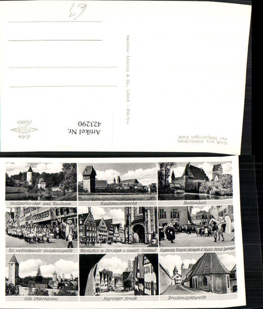 423290, Dinkelsbühl City Wall Market Square Defensive Towers Chapel Festival Multi-image map