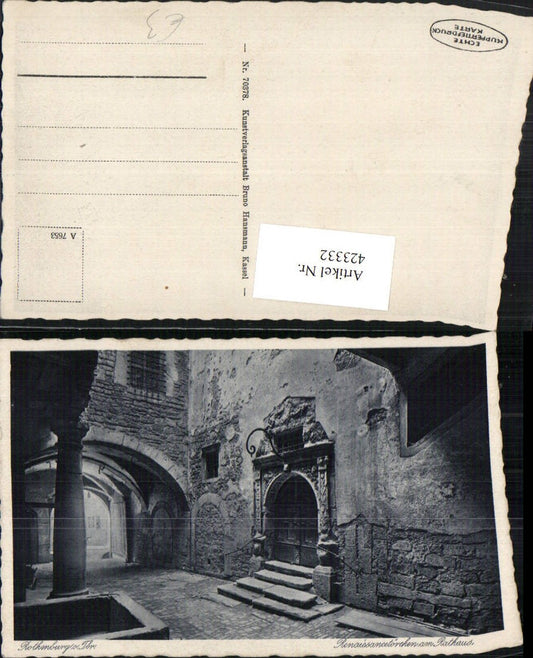 423332, Rothenburg ob der Tauber Renaissance gate at the town hall