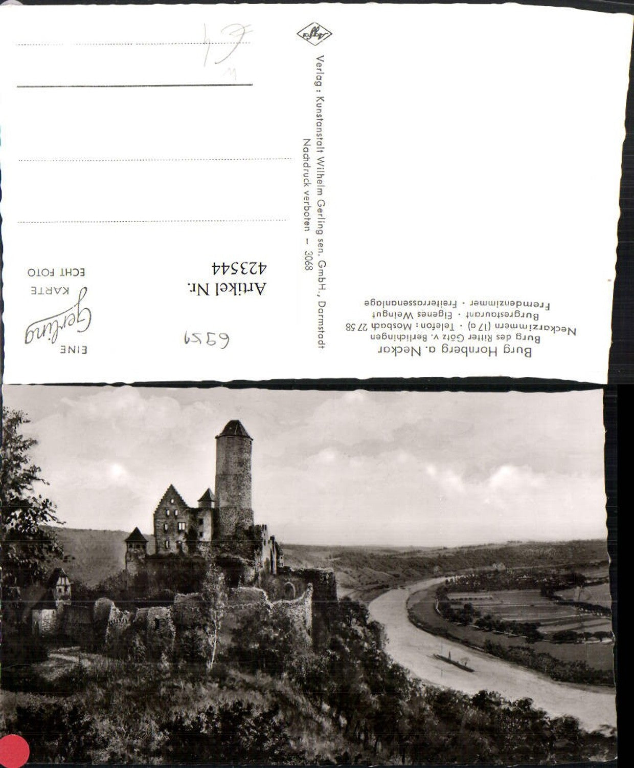 423544, Hornberg Castle on the Neckar River near Neckarzimmern