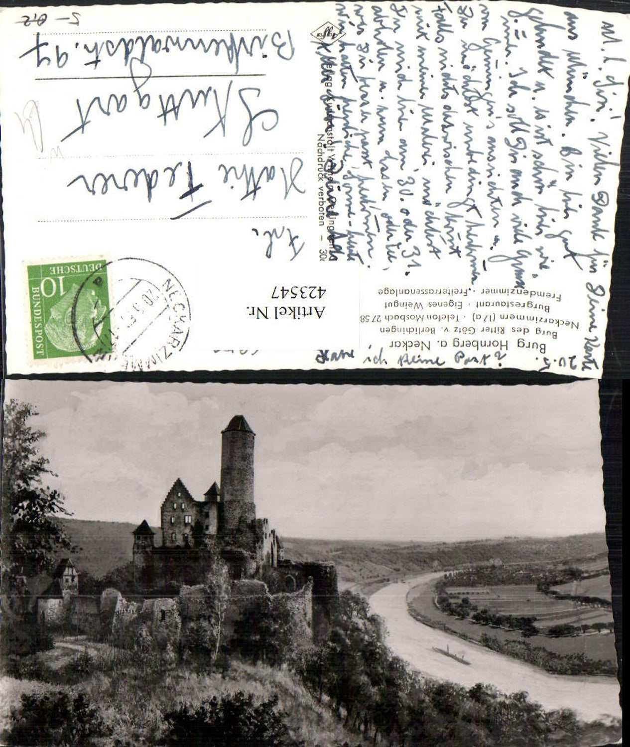 423547, Hornberg Castle on the Neckar River near Neckarzimmern