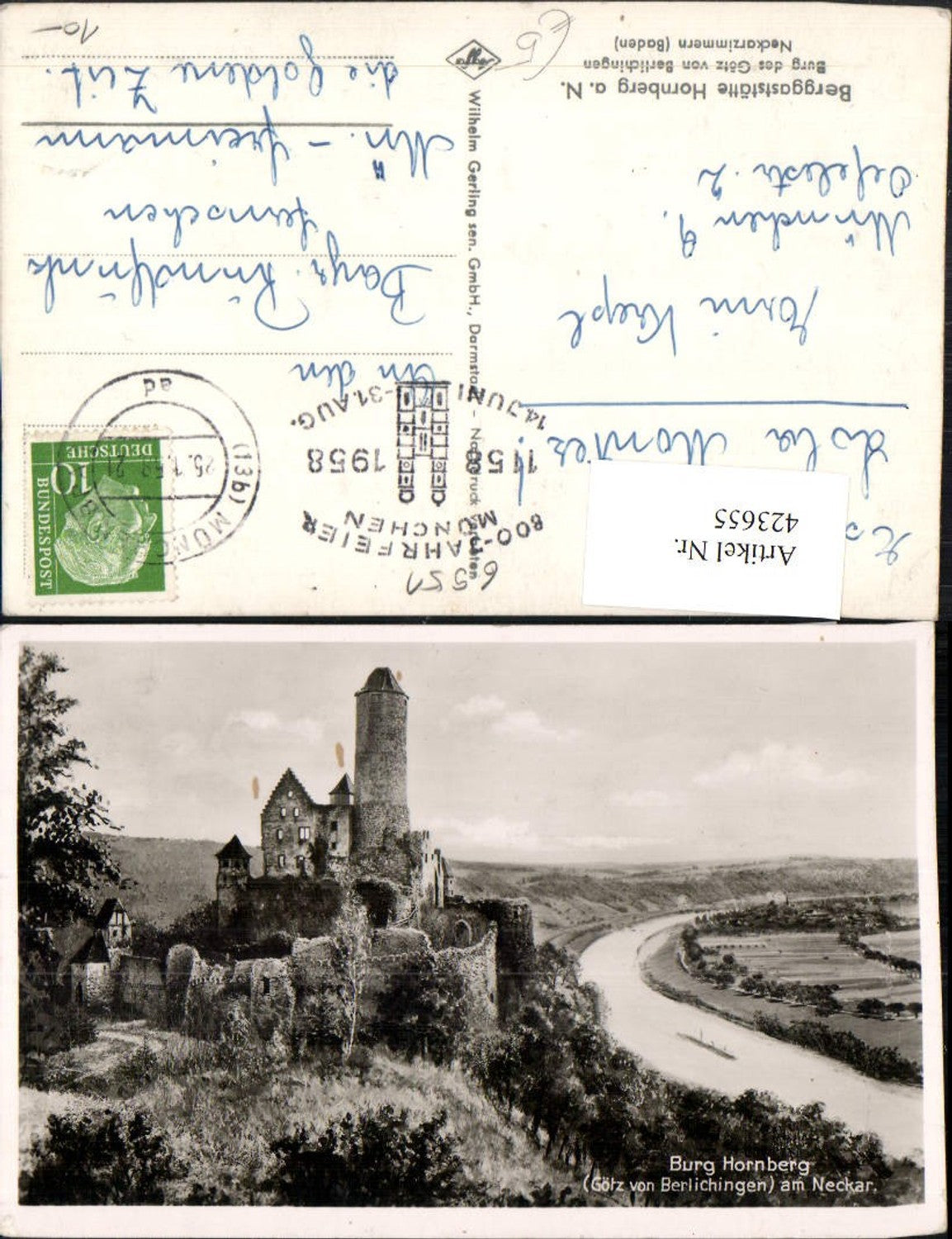 423655, Hornberg Castle on the Neckar River near Neckarzimmern