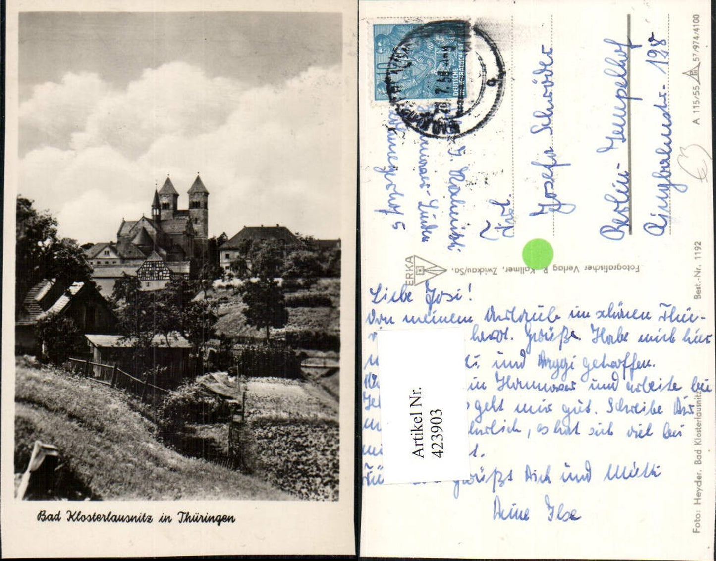 423903,Bad Klosterlausnitz in Thüringen Teilansicht Kirche