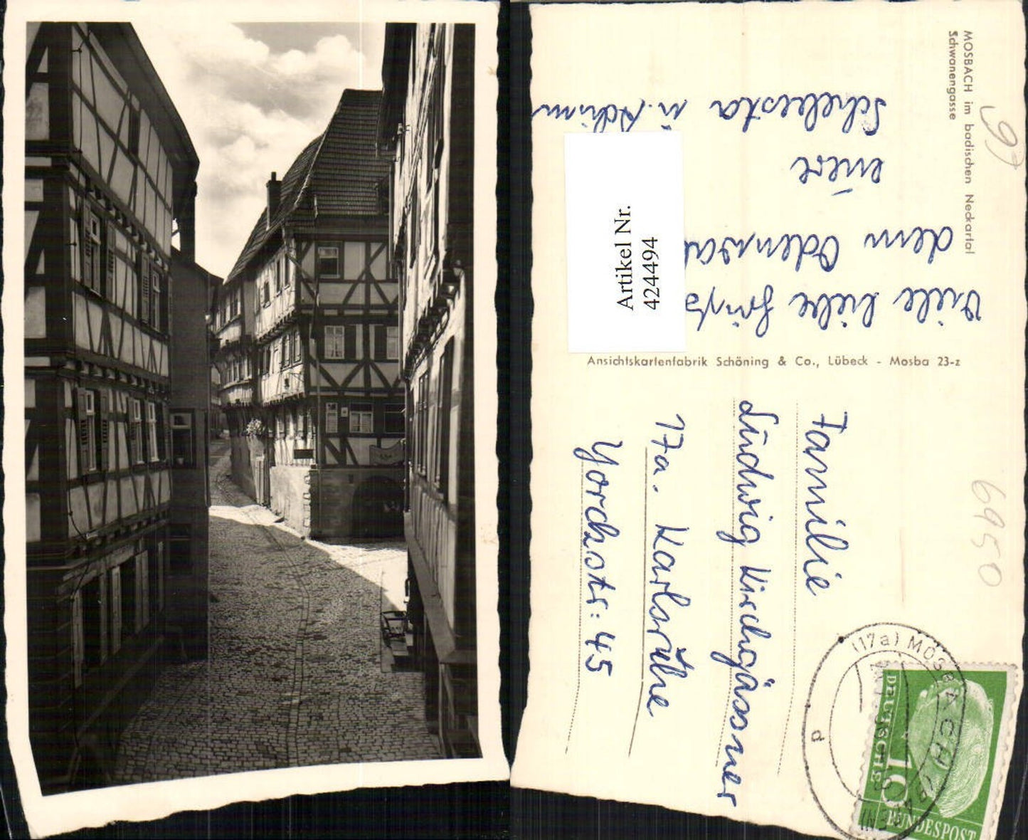 424494, Mosbach im Neckartal Schwanengasse Gasse