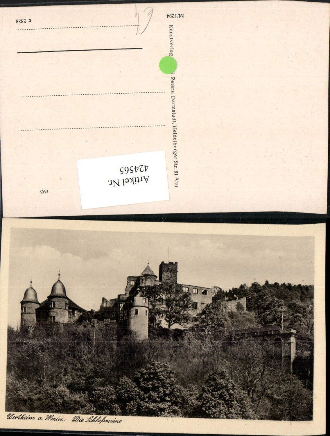424565,Wertheim am Main castle ruins