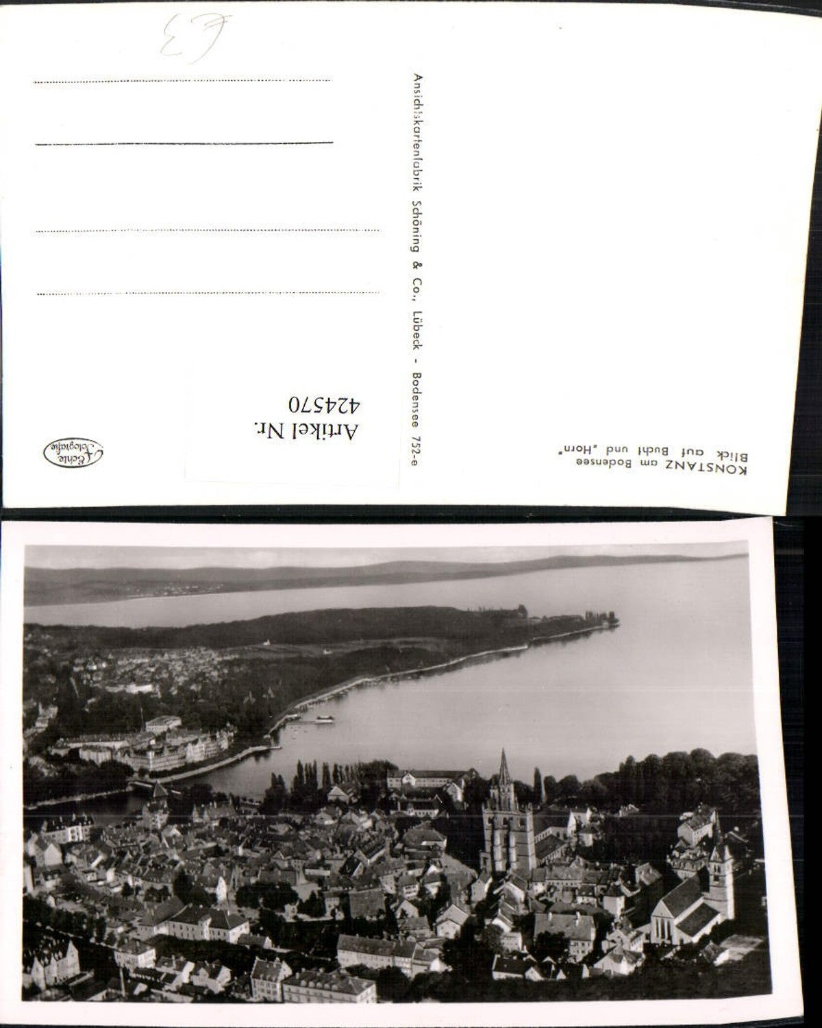 424570, Konstanz on Lake Constance, total view including bay and horn