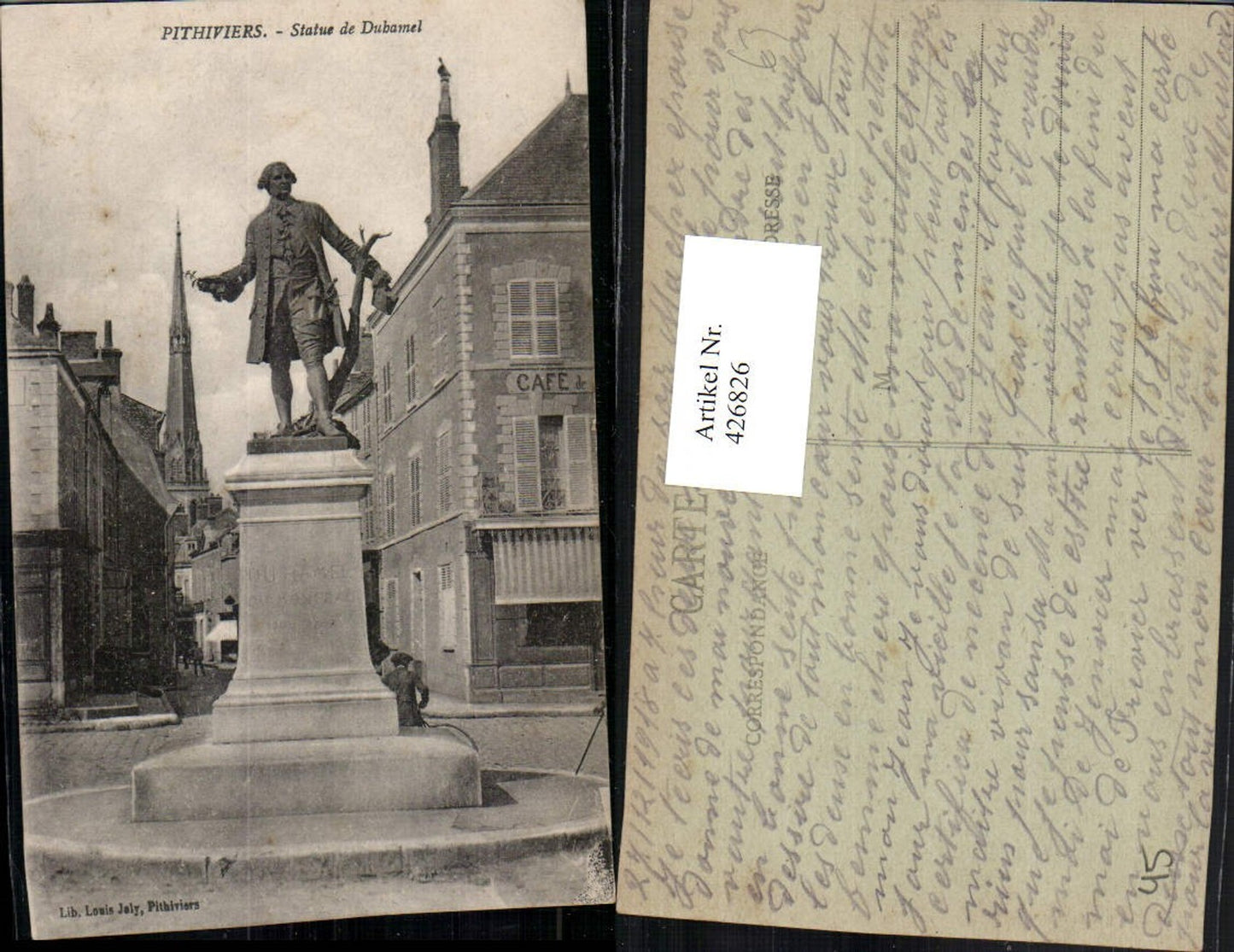426826,Centre Loiret Pithiviers Statue de Dubamel Denkmal