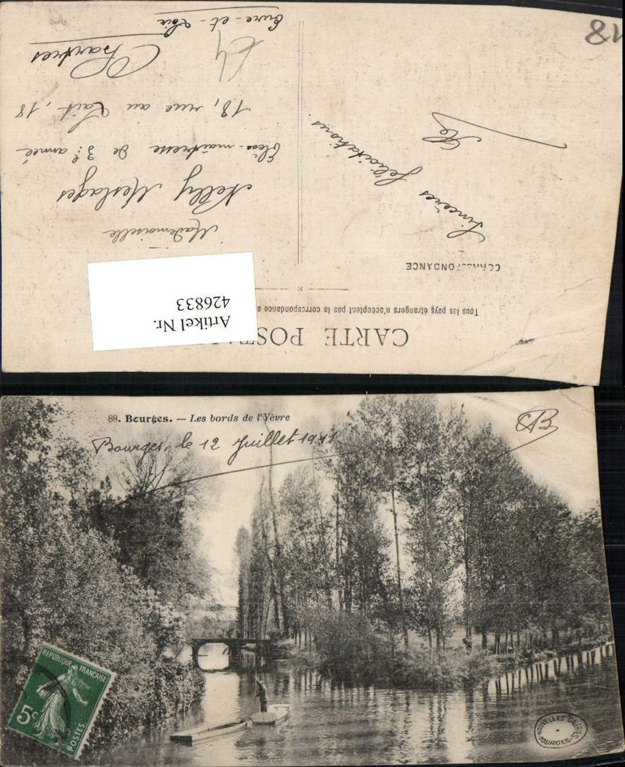 426833,Centre Cher Bourges Les bords de l'Yeuvre Fluss