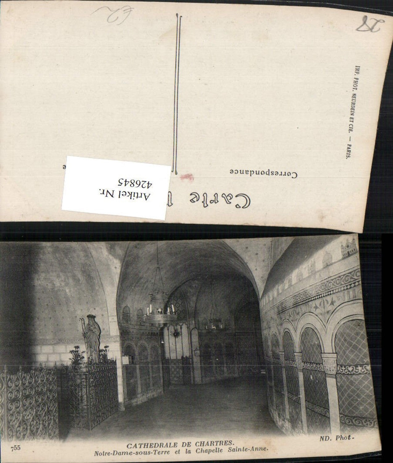 426845,Centre Eure-et-Loir Chartres Cathedrale Notre-Dame-sous-Terre et la Chapelle Sainte-Anne
