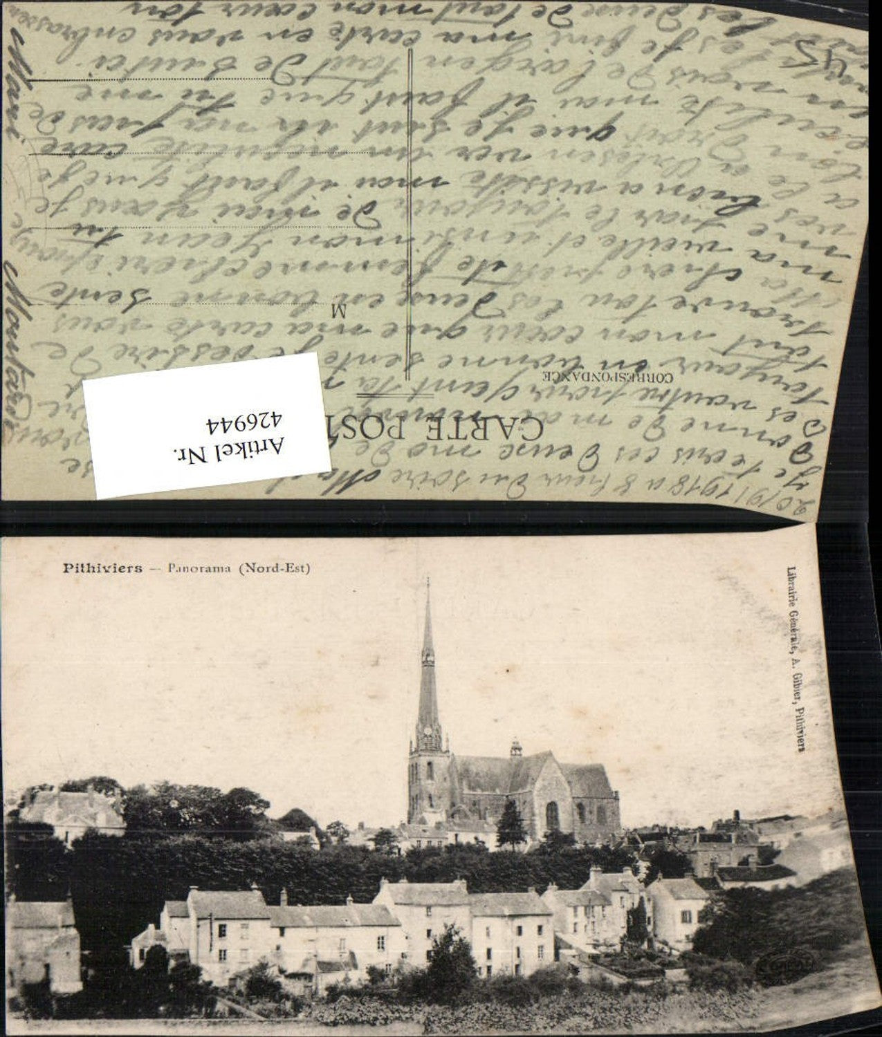 426944,Centre Loiret Pithiviers Panorama Teilansicht Kirche