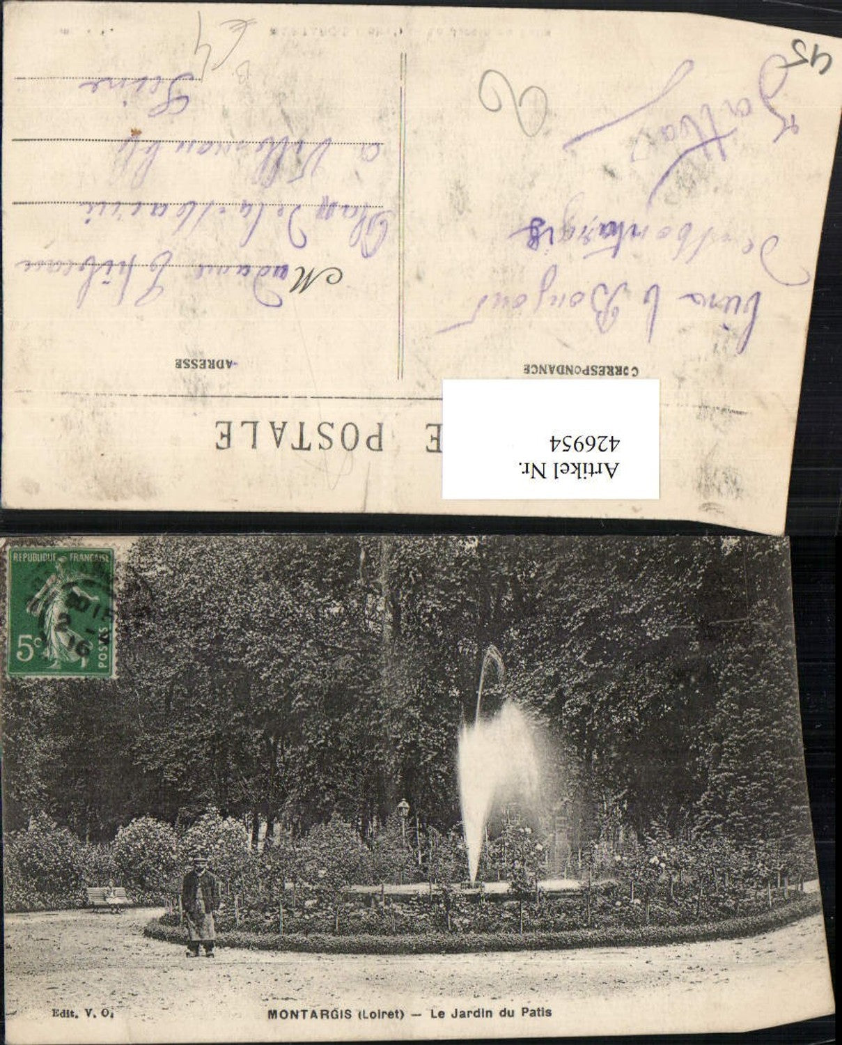 426954,Centre Loiret Montargis Le Jardin du Patis Brunnen
