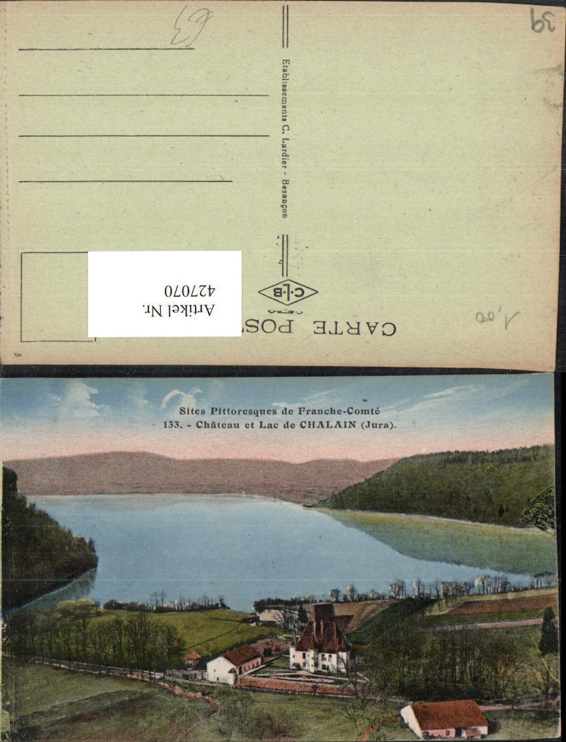427070,Franche-Comte Jura Chateau et Lac de Chalain Schloss See