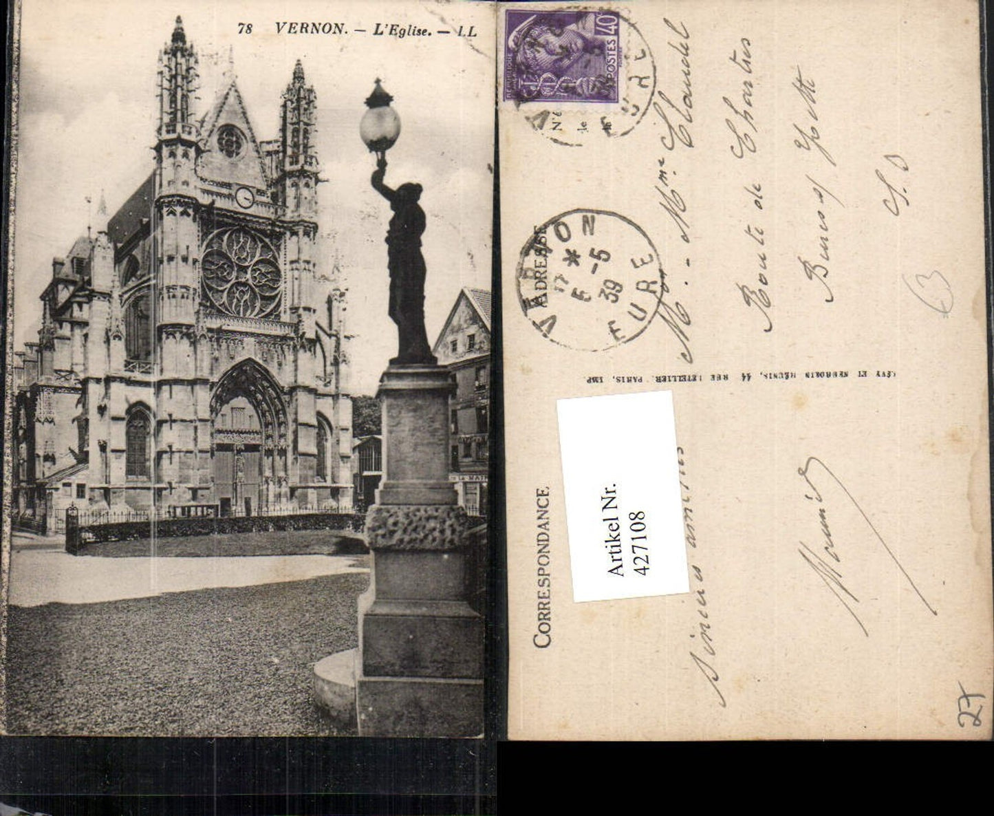 427108,Haute-Normandie Eure Vernon L'Eglise Kirche