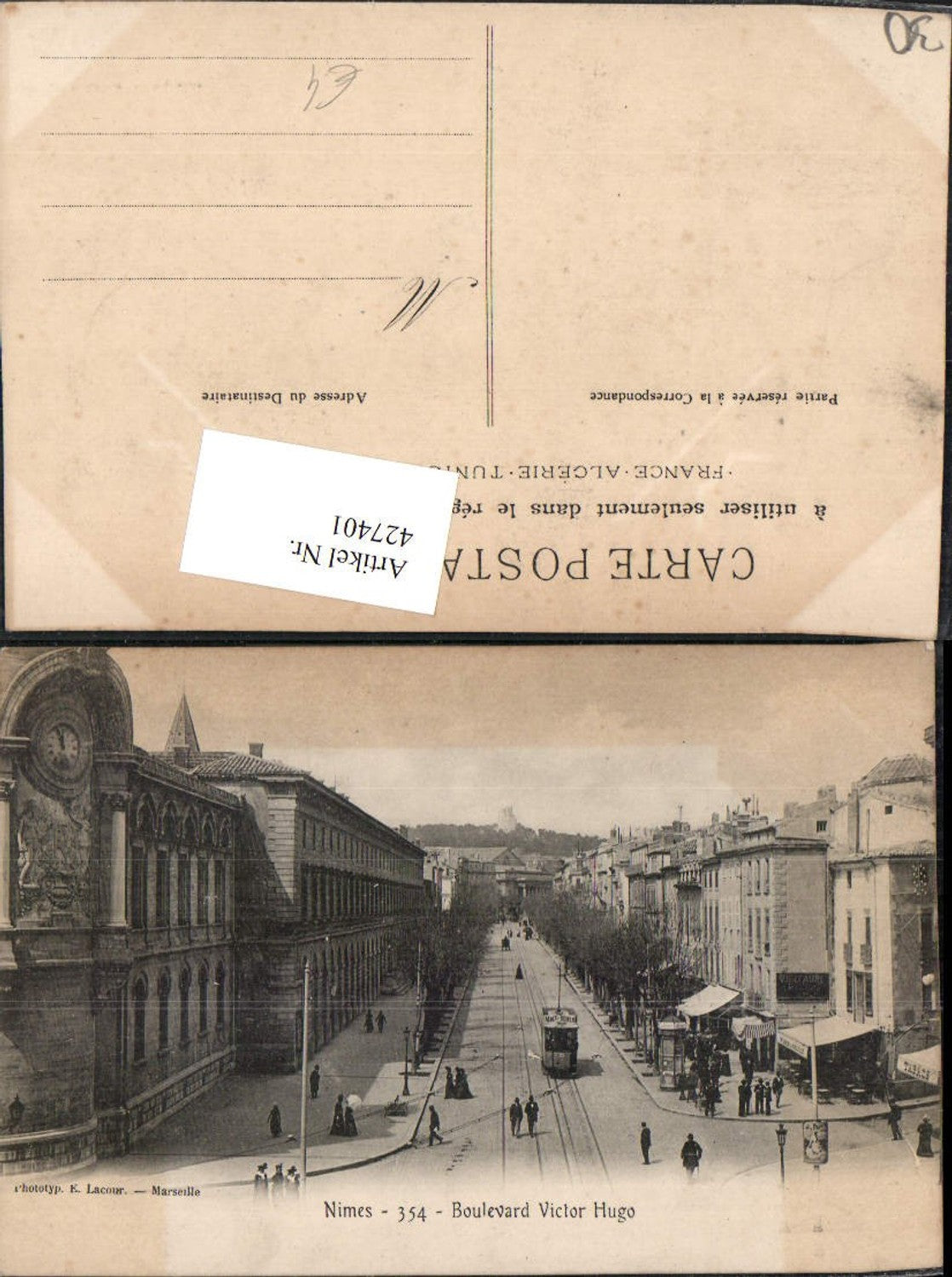 427401, Languedoc-Roussillon Gard Nimes Boulevard Victor Hugo Street view