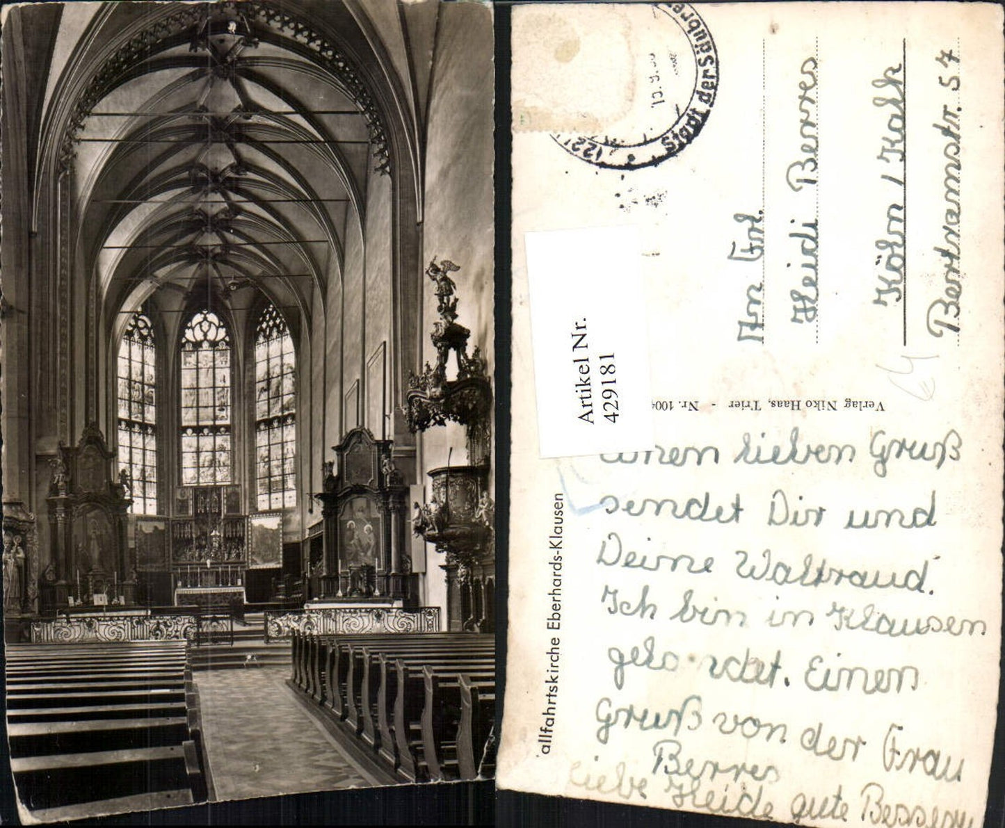 429181, Eberhards-Klausen Pilgrimage Church, Church Interior View