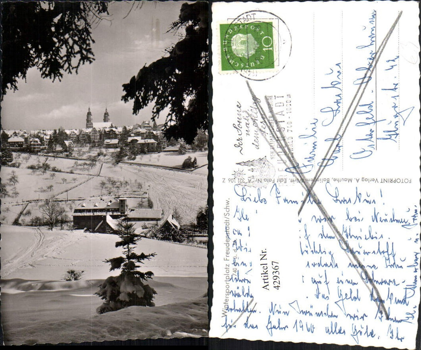 429367, Freudenstadt in the Black Forest, total winter view