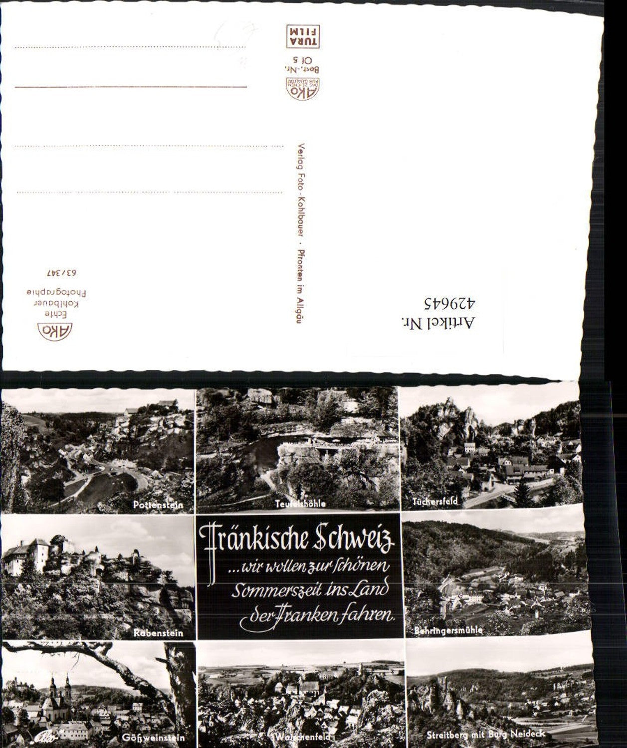 429645, Franconian Switzerland Pottenstein Rabenstein Gößweinstein Multi-view map