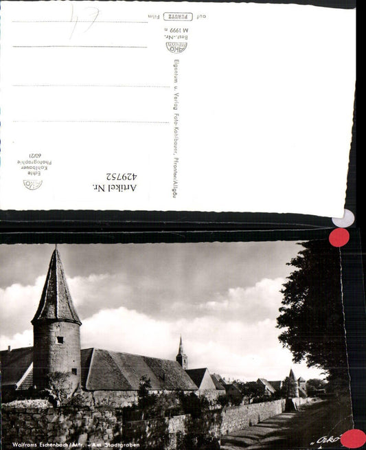 429752, Wolframs Eschenbach Partial view of the town moat and tower