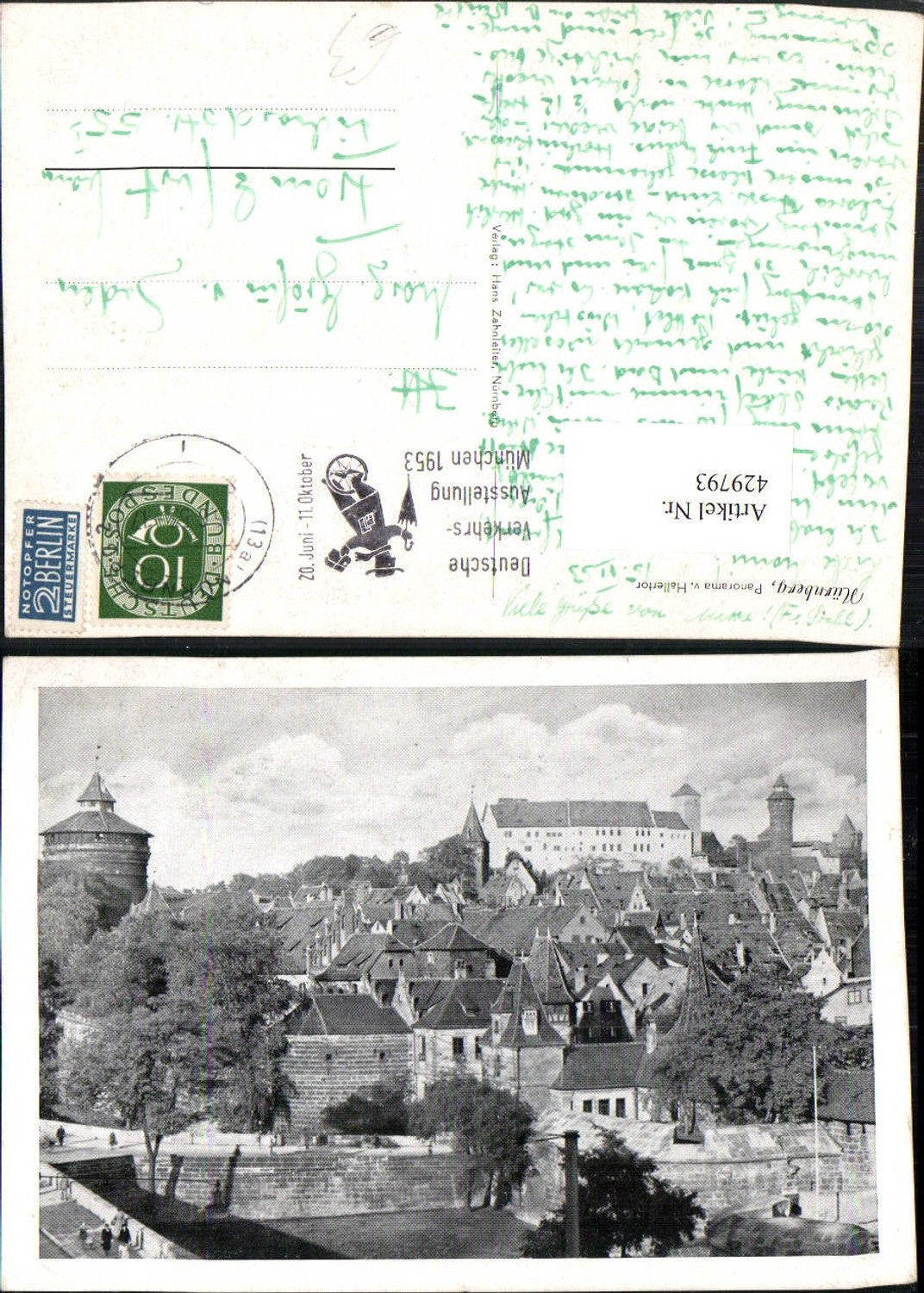429793,Nürnberg Panorama vom Hallertor Teilansicht