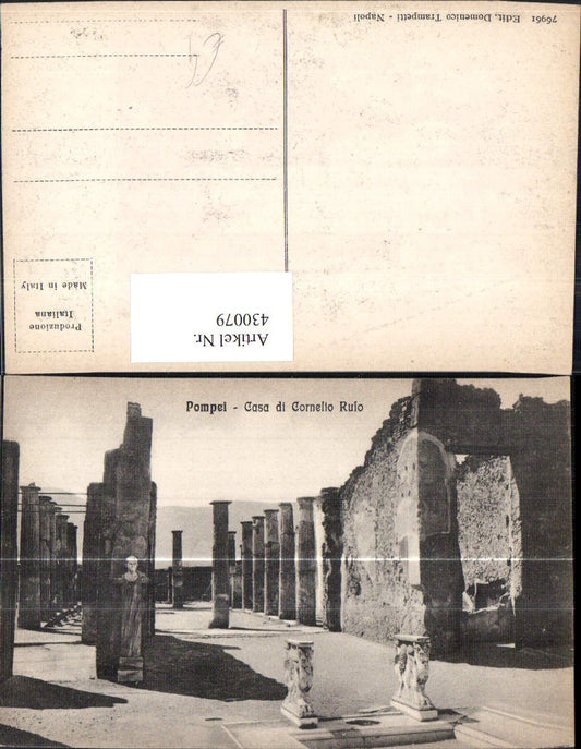 430079, Archaeology Pompeii Casa di Cornelio Ruio Excavation Ruin