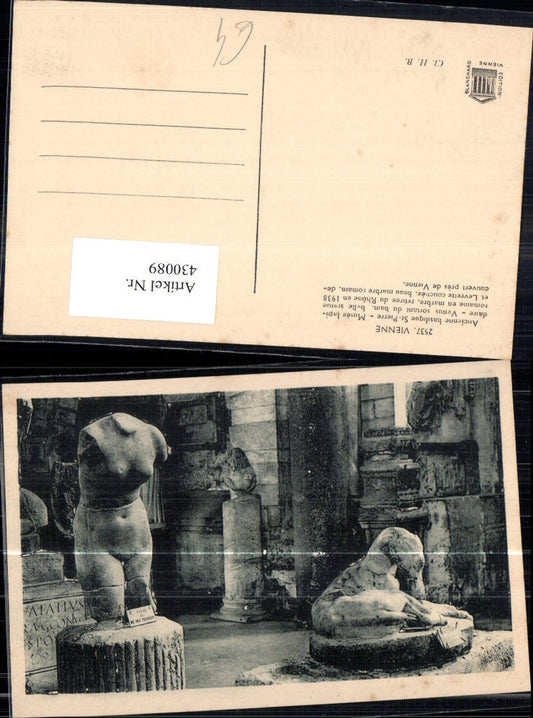 430089,Archaeology Vienne Ancienne basilique St Pierre Musee Lapidaire Venus Statue