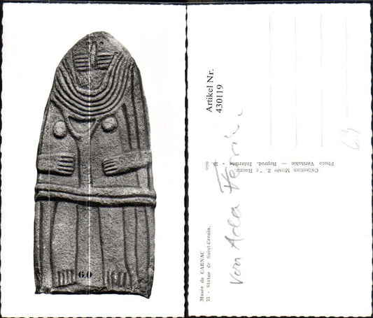 430119,Photo Ak Archeology Musee de Carnac Statue de Saint-Cernin
