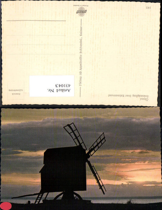 431043,Öland Solnedgang över Kalmarsund Atmosphere Windmill