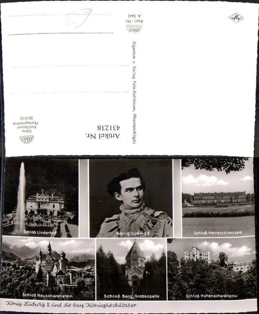 431238,Mehrbild Ak König Ludwig II u. seine Schlösser Adel Monarchie