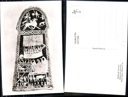 431266,Gotlands Fornsal Bildsten fran Hunninge Hunnen Ancient History