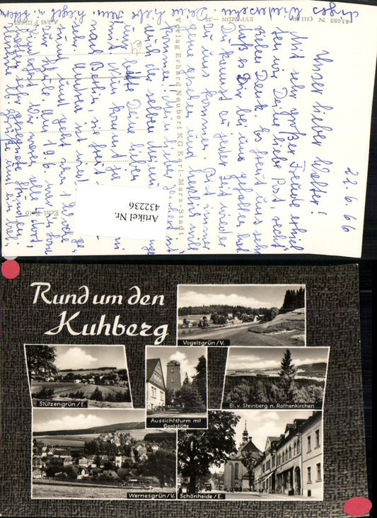 432236, Kuhberg observation tower Wernesgrün Total Stützengrün Multi-view map