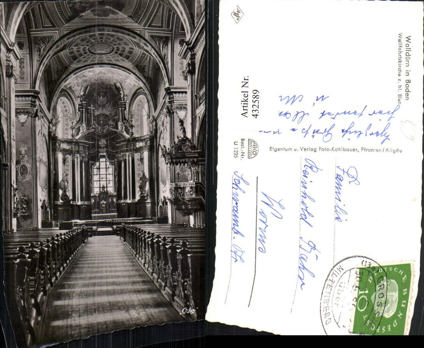 432589, Walldürn in Baden, Pilgrimage Church of the Holy Blood, Interior view