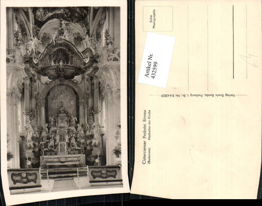 432599, Uhldingen-Mühlhofen Cistercian Provostry Birnau on Lake Constance Church High Altar
