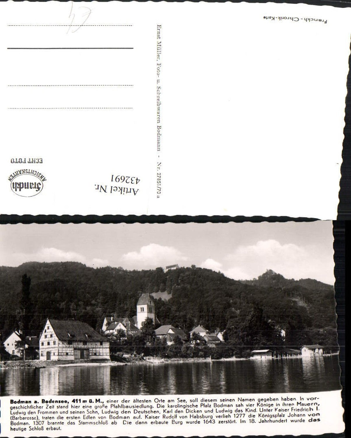 432691,Bodman am Bodensee Teilansicht Kirche