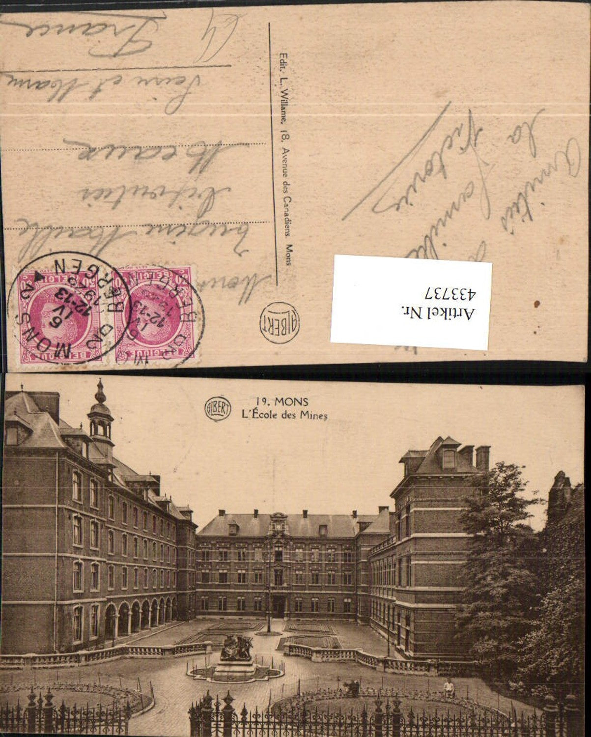 433737, Belgium Mons L'Ecole des Mines School Building