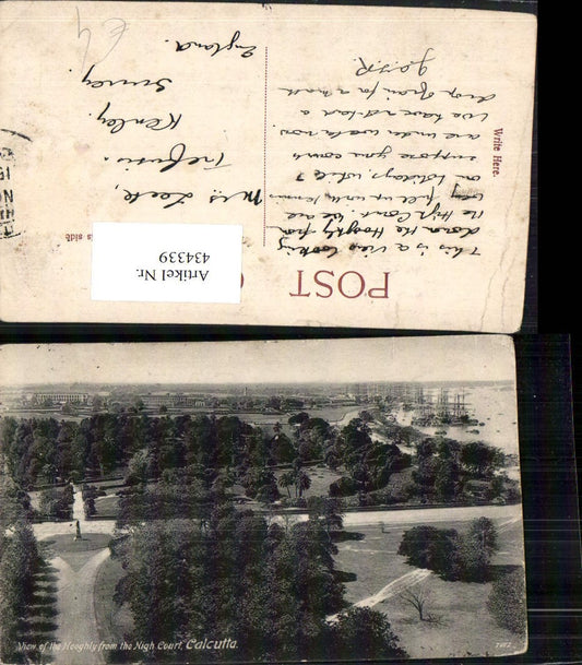 434339,India Calcutta Calcutta View of the Hooghly from the High Court Hafen