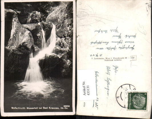 435131, Wolfschlucht Waterfall near Bad Kreuzen