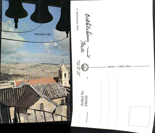 436345,Palästina Bethlehem Bell Glocken Kirche