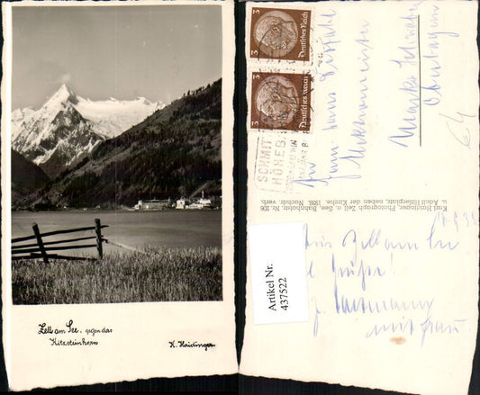 437522, Zell am See, partial view towards Kitzsteinhorn mountain scenery