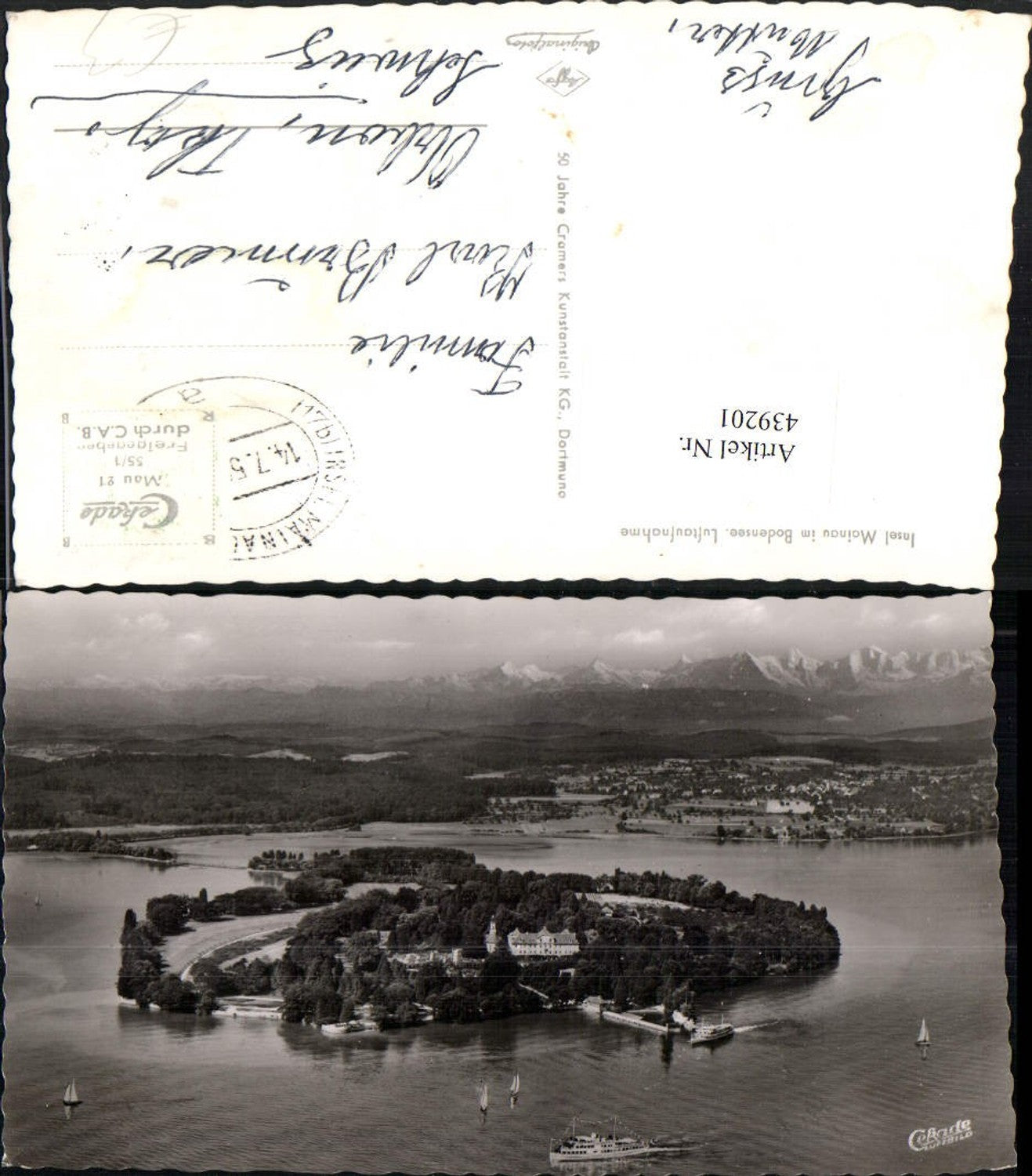 439201, Mainau Island in Lake Constance, aerial view