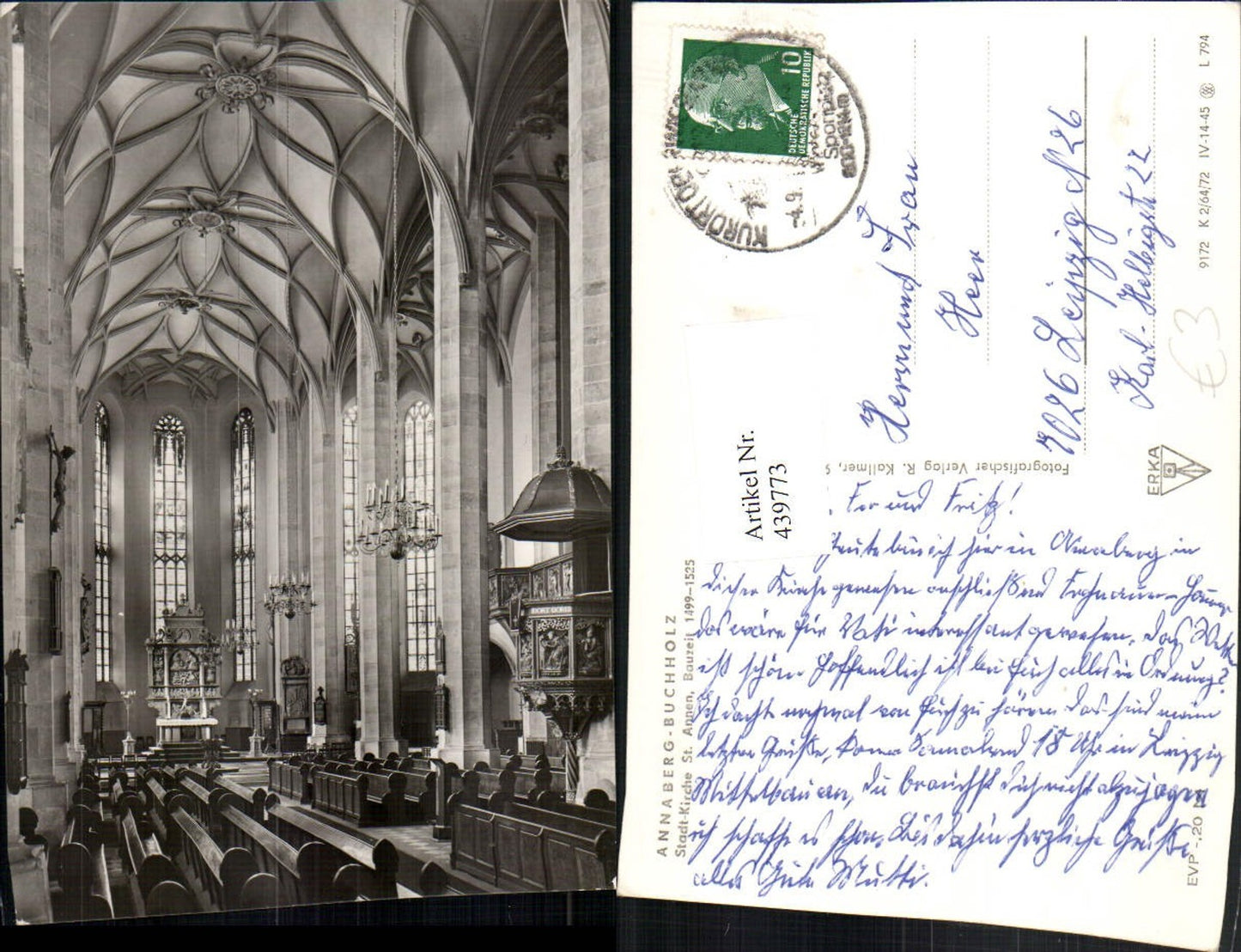 439773, Annaberg-Buchholz, St. Anne's City Church, Interior view