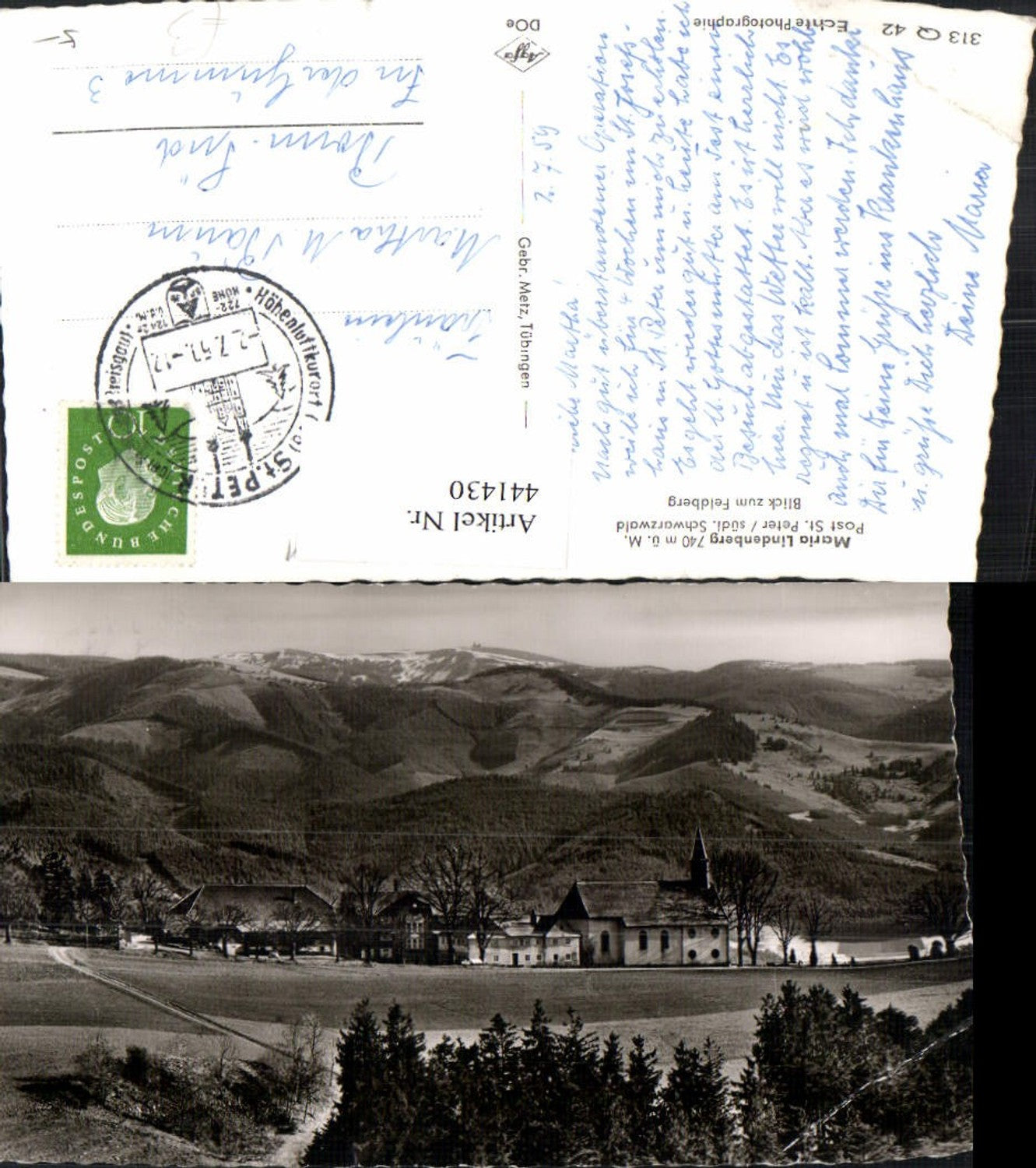 441430,St. Peter im Schwarzwald Maria Lindenberg Kirche m. Feldberg