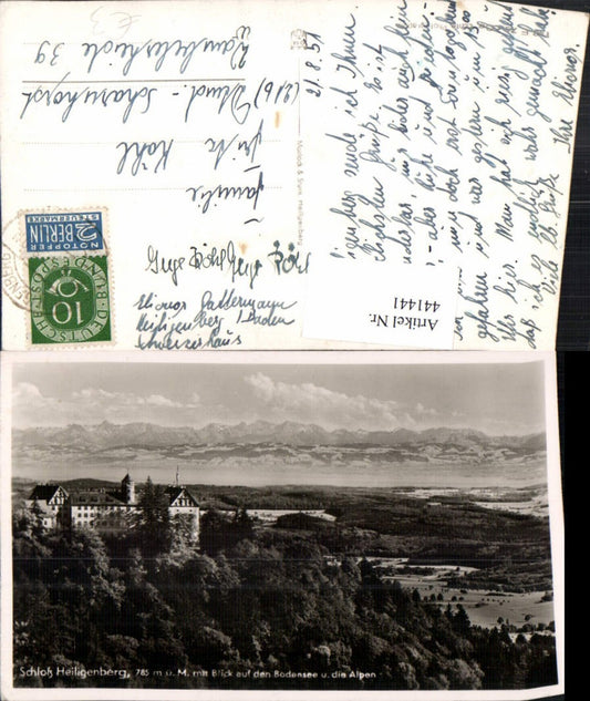 441441, Heiligenberg Castle with Lake Constance and Alpine mountain scenery
