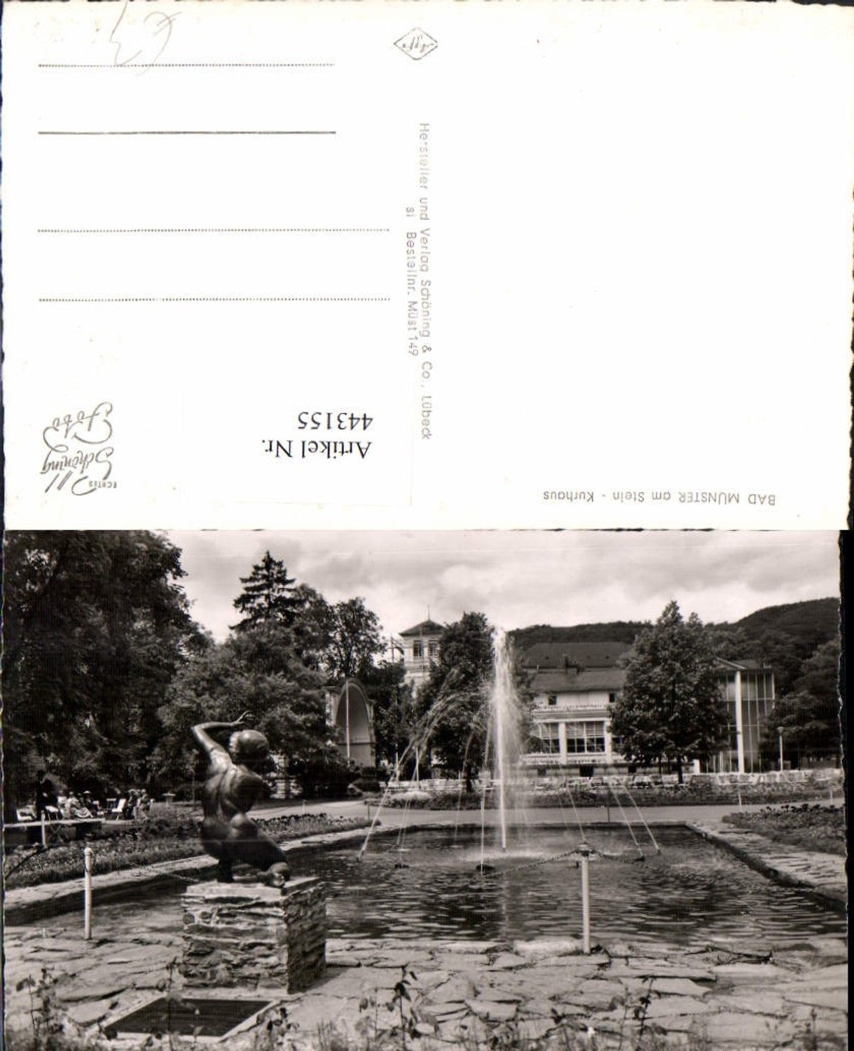 443155, Bad Münster am Stein Kurhaus Fountain Statue