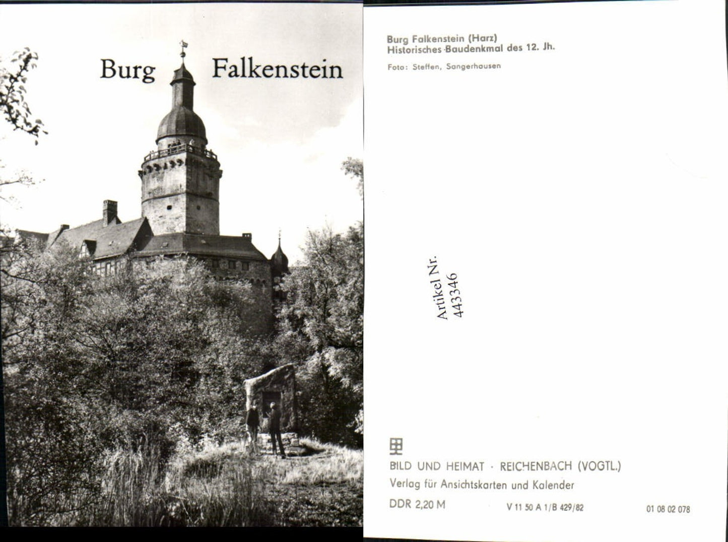 443346, Falkenstein Castle in the Harz Mountains, pub VEB
