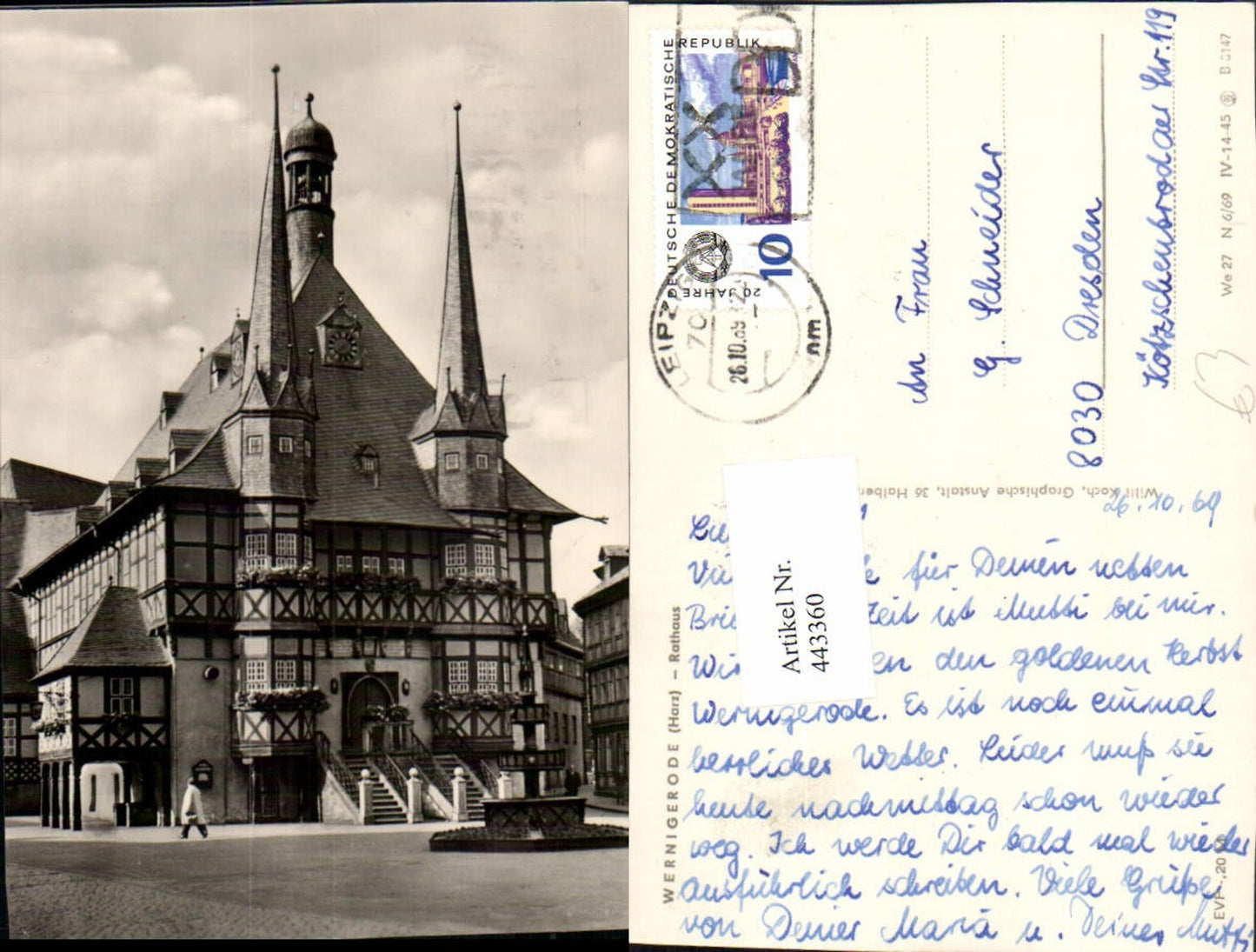 443360, Wernigerode im Harz Town Hall Building Fountain