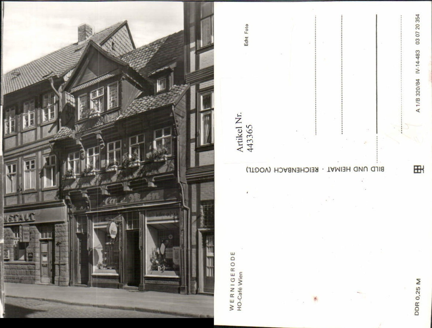 443365, Wernigerode HO-Cafe Wien pub VEB