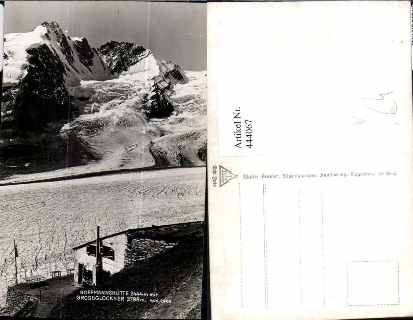 444067, Hoffmannshütte near Heiligenblut with Großglockner mountain scenery